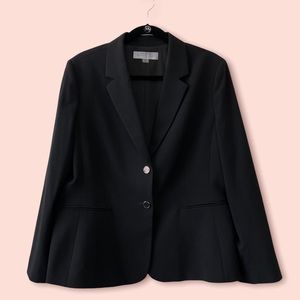 TAHARI Arthur Levine Petite black career suit jacket blazer, 2 button, size 16P